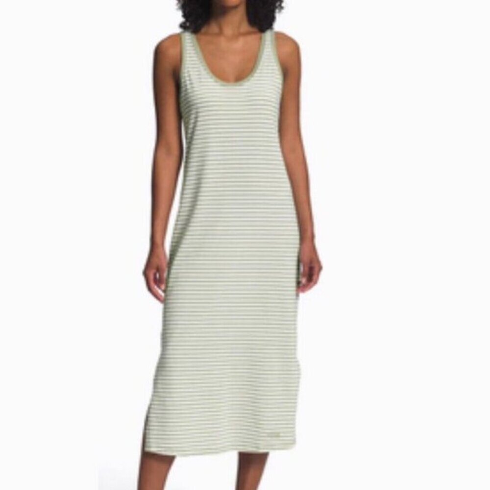 The North Face Terrain Tank Dress Green and white striped M